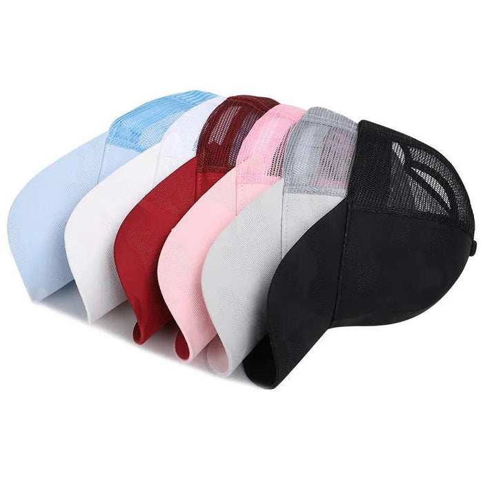 Wholesale Open ponytail camouflage pattern cap Women's Outdoor running fitness  baseball cap breathable sunshade cap