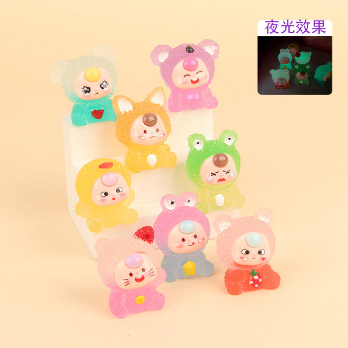 Wholesale Cute Resin Particle Solid Color Keychain Pendant