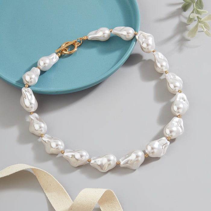 Wholesale Baroque Pearl Necklace Fashion Simple Collarbone