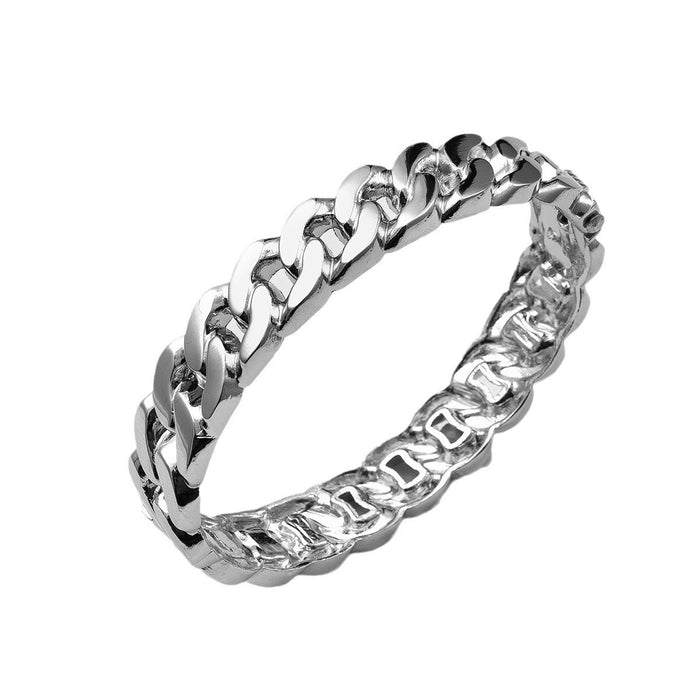 Wholesale Jewelry Fashion Fried Dough Twists Open Bracelet Simple Irregular Round Alloy Bracelet