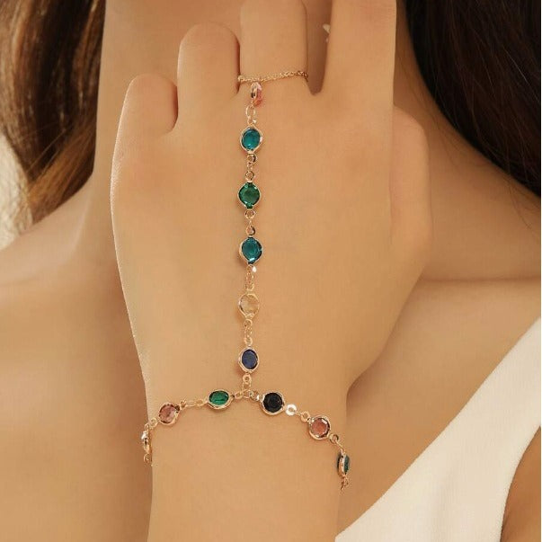 Wholesale Pearl Finger Chain Personality Ladies Temperament Bracelet Metal Wear Finger Bracelet