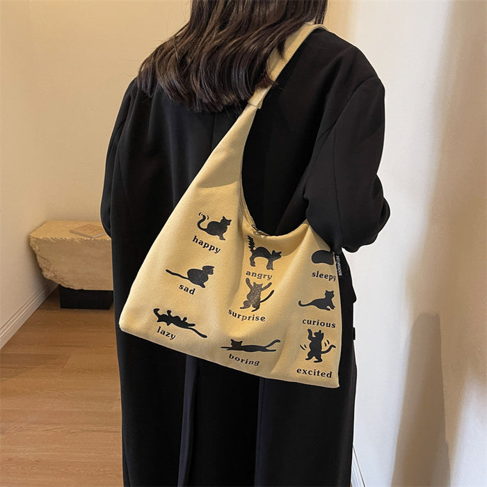 Wholesale Leisure large capacity fashionable versatile commuting shoulder bag canvas minimalist tote bag