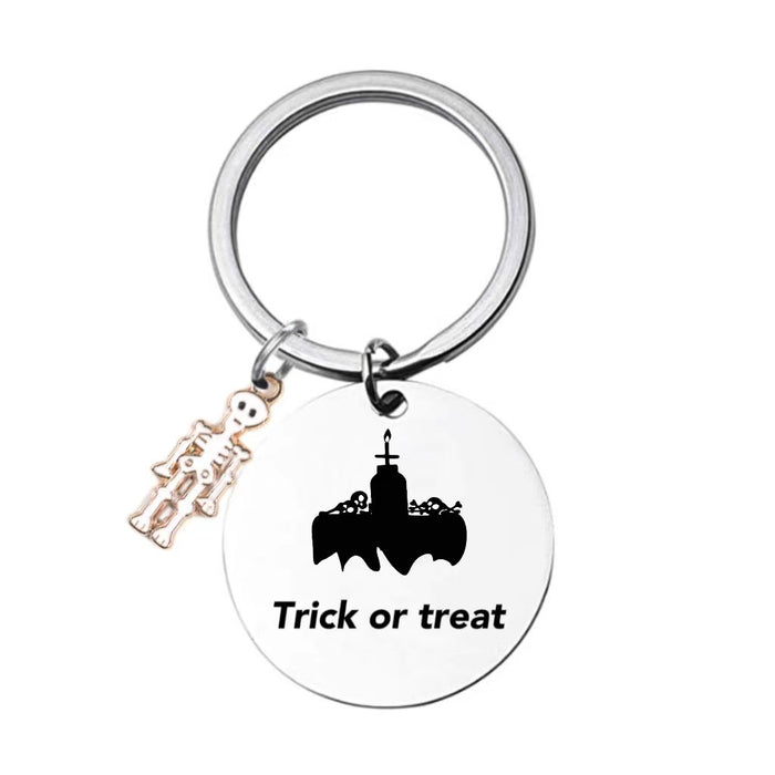 Wholesale Halloween Cartoon Ghost Stainless Steel Keychain JDC-KC-JinZ011