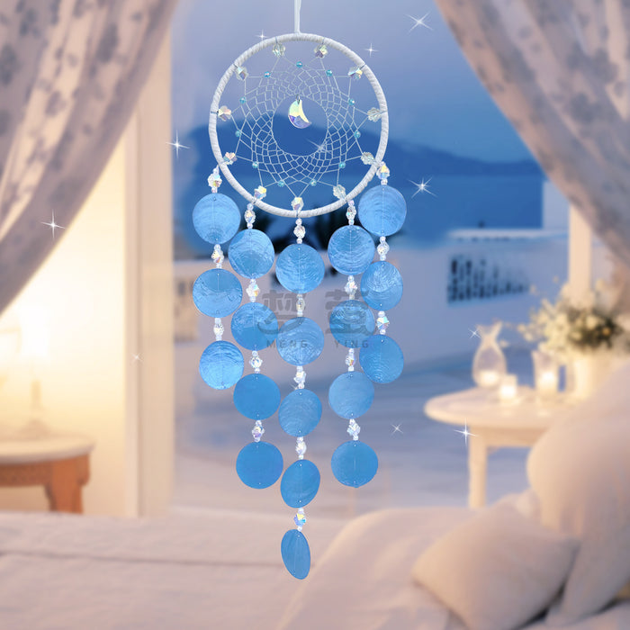 Wholesale Shell Wind Chime Nordic Style Handwoven Blue Hanging Decoration MOQ≥2