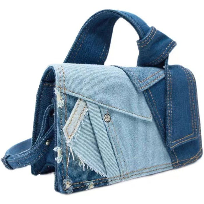 Wholesale Denim Stitching Messenger Bag JDC-SD-HuiHua003