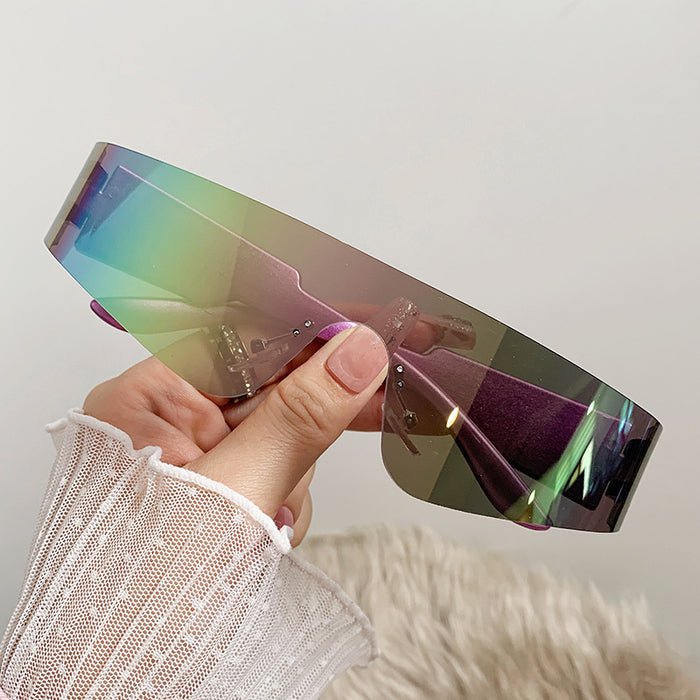 Wholesale future technology sense one-piece sunglasses special-shaped sunglasses men and women sunglasses