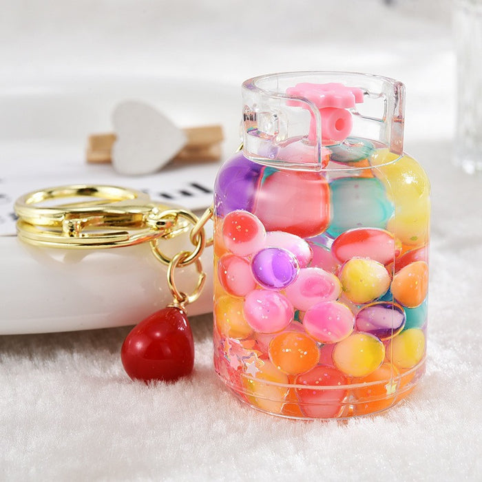 Wholesale Acrylic oil-filled pendant,  glow-in-the-dark iceberg cup keychain