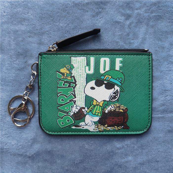 Wholesale PU Cartoon Printing with Key Ring Card Holder Coin Purse JDC-WT-YaLL020