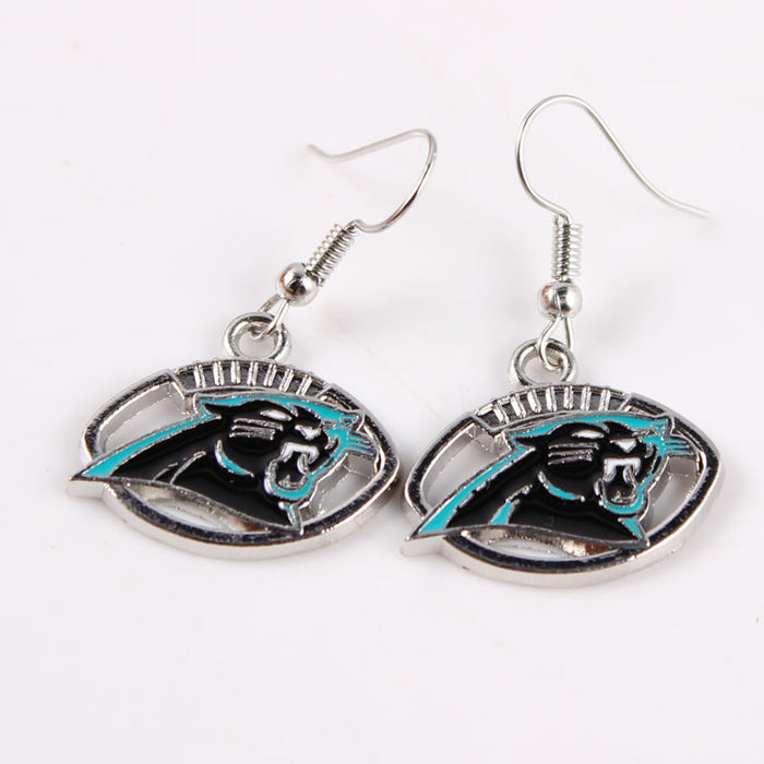 Wholesale team earrings earrings  rugby shape earrings lightning cowboy chief pirate Steelman