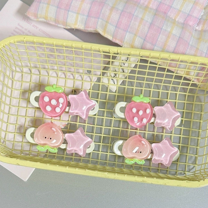 Wholesale Peach Strawberry Star Hairpin  Girl Heart Cartoon Duckbill Clip Bangs Side Clip