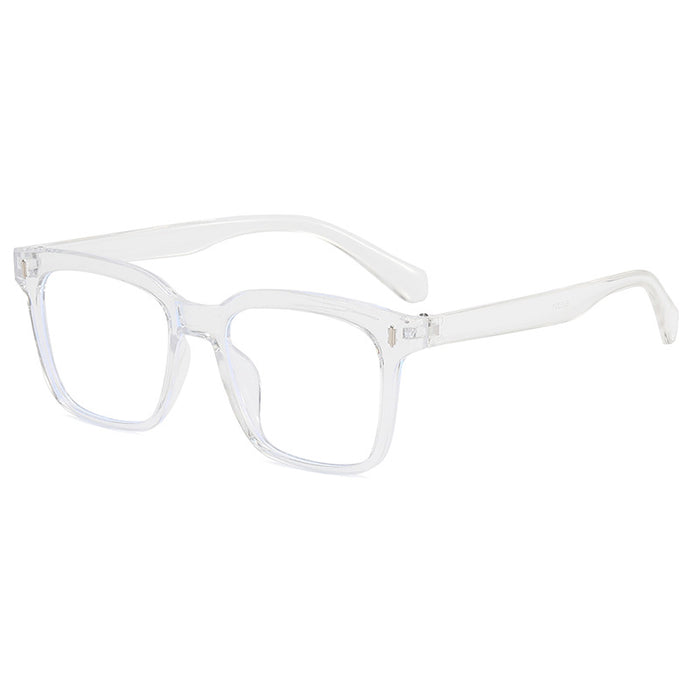 Wholesale Retro large frame flat light anti blue light eyeglass frame progressive color myopia frame