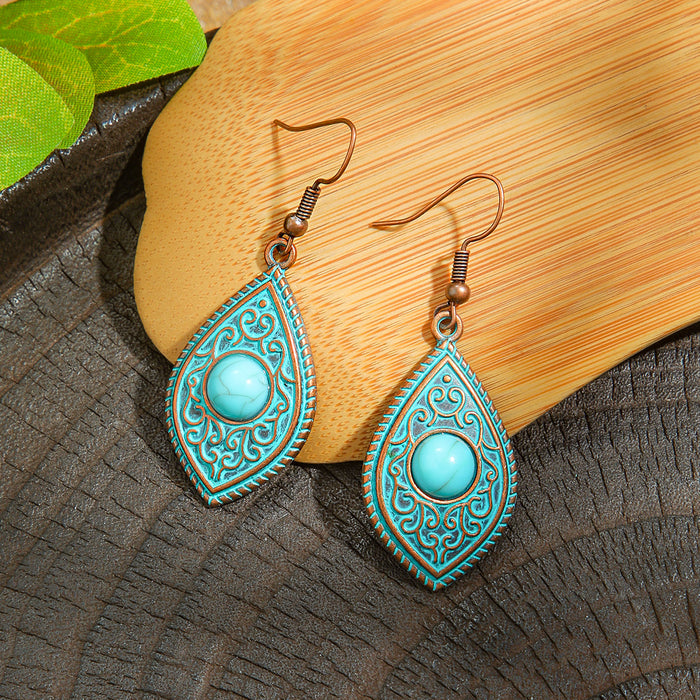 Wholesale Vintage Ethnic Geometric Earrings Fashion Jewelry Accessory MOQ≥2