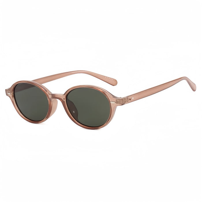 Wholesale Retro oval nerd glasses for women, fashionable small frame, anti blue light, plain frame, fashionable sunglasses