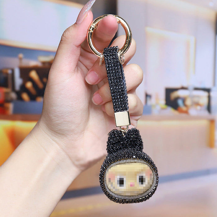 Wholesale Cute cartoon rhinestone keychain
