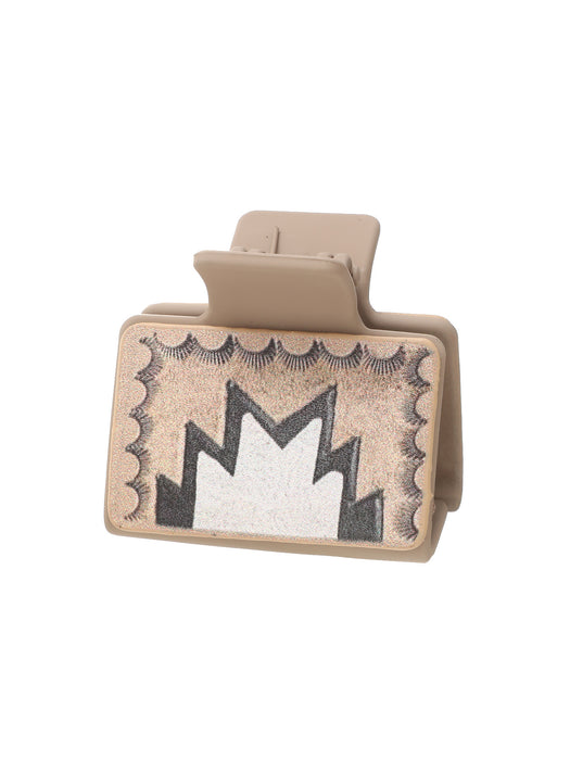 Wholesale Western Style Medium Leather Hairpin Sunflower Shark Clip Women' s Grab Clip