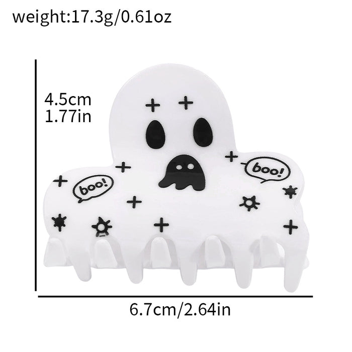 Wholesale  Cartoon Ghost Acrylic Hair Claw Clip Trendy Party Hair Accessory Cute Gift For Girls