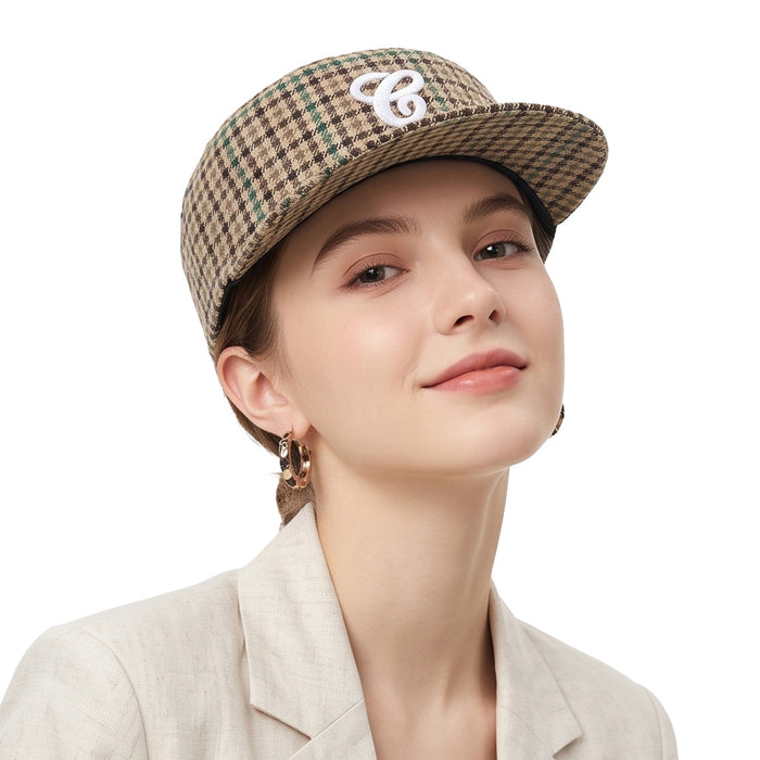 Wholesale Retro Embroidered Baseball Cap Leopard Houndstooth Unisex Sun Protection Fashion Accessory