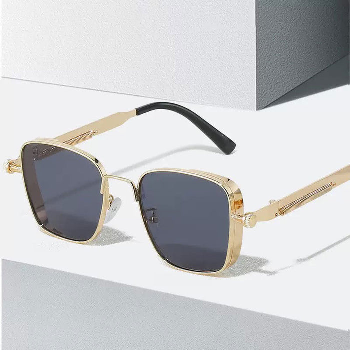 Wholesale New Retro Box Steampunk Metal Sunglasses Universal Personalized Sunglasses
