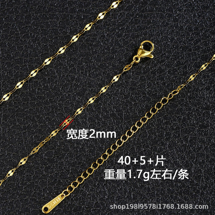 Wholesale Titanium steel stainless steel necklace, fine collarbone neck electroplated jewelry