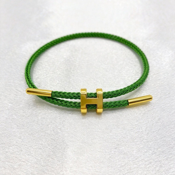 Wholesale I-Shaped Buckle Steel Wire Bracelet H Buckle Adjustable Titanium Steel Bracelet