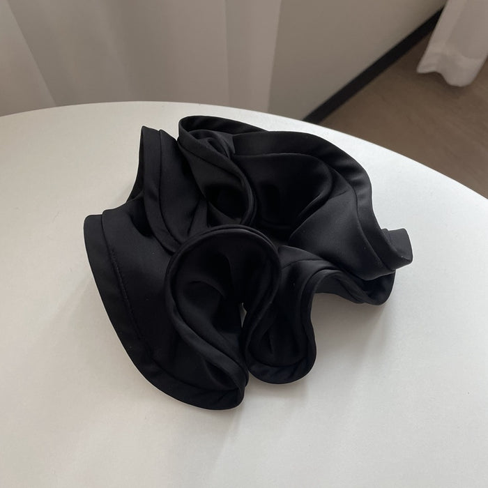 Wholesale Oversized Fungus Edge Flower Bud Satin Hair Tie JDC-HS-QZ005