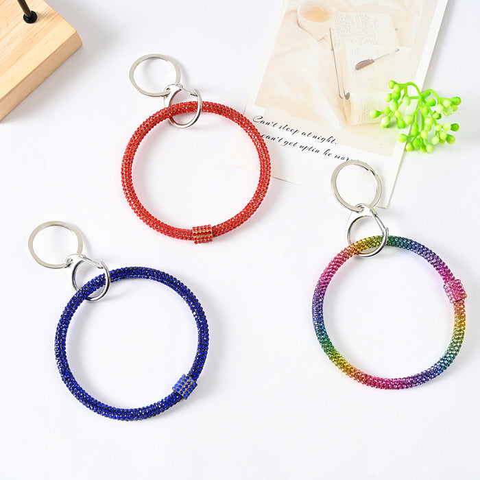Wholesale rhinestone bracelet keychain fitness sports jewelry keychain
