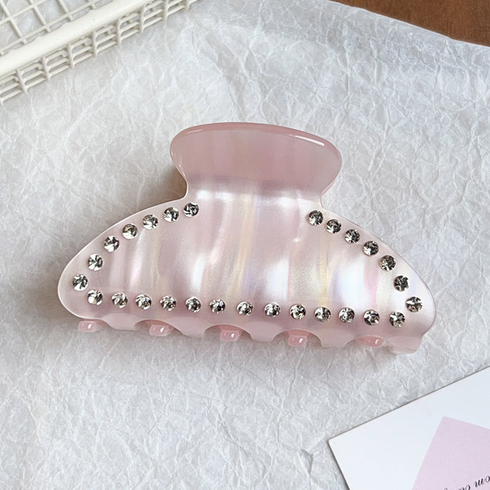 Wholesale Acrylic Rhinestone Large Hair Claw Clip Geometric Colorful White Hair Accessory Boutique Resale