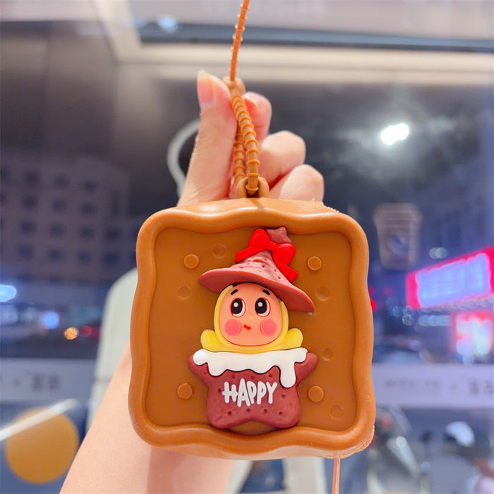 Wholesale Cute Cartoon Silicone Earphone Bag