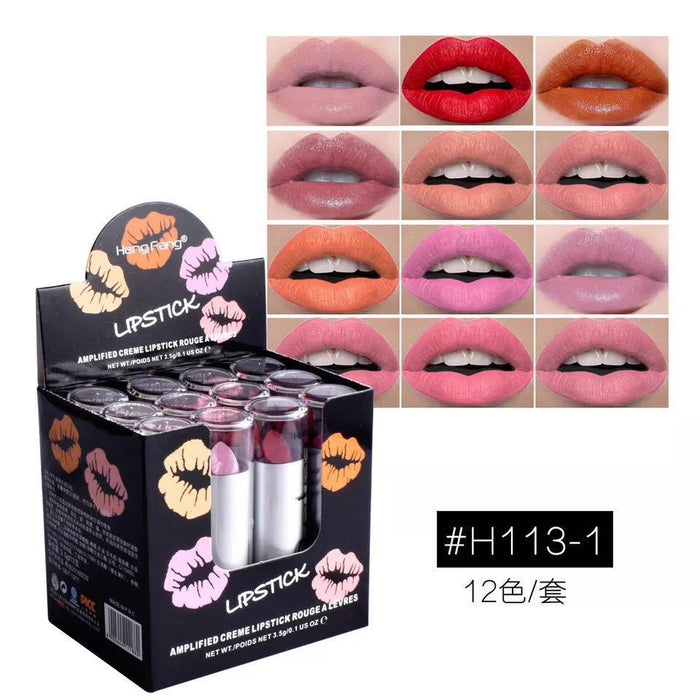 Wholesale Lipstick lipstick Moisturizing and moisturizing 12 colors