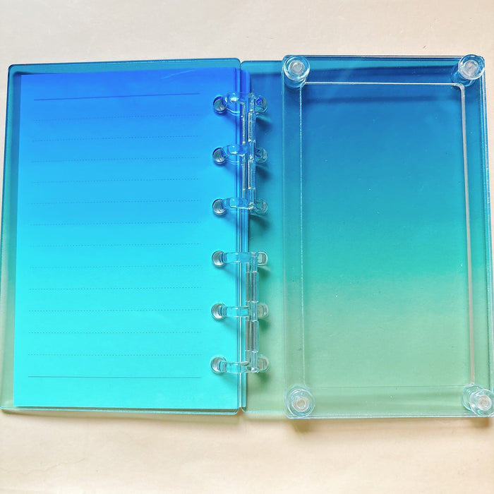 Wholesale Color gradient shake acrylic notebook A7 A5