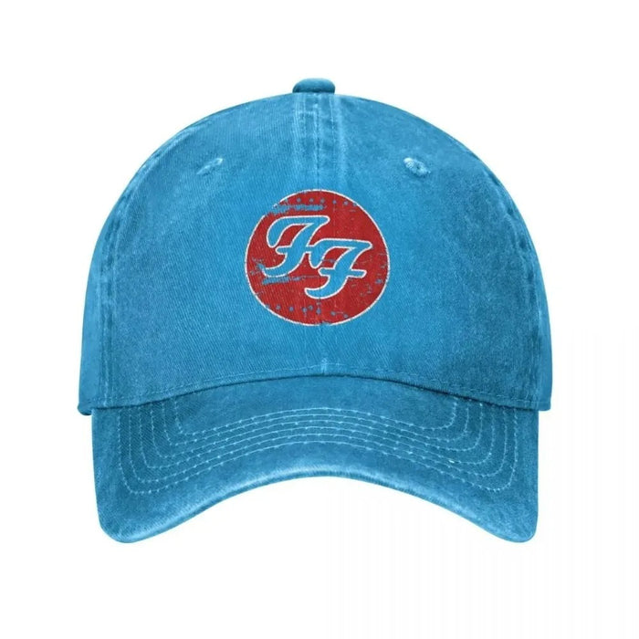 Wholesale Retro Rock Band Printed Baseball Cap Adjustable Black Curved Brim Dome Hat