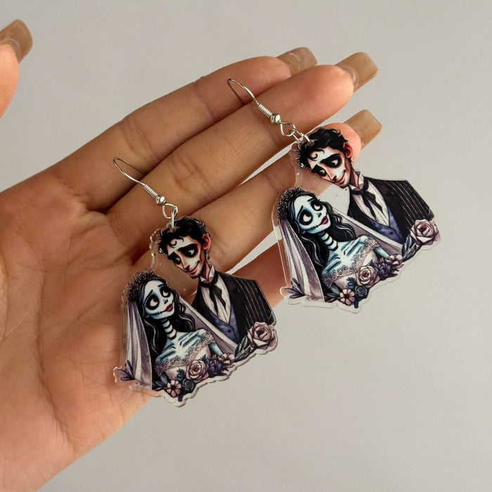 Wholesale Creative and personalized Halloween dark gothic cartoon character women's earrings