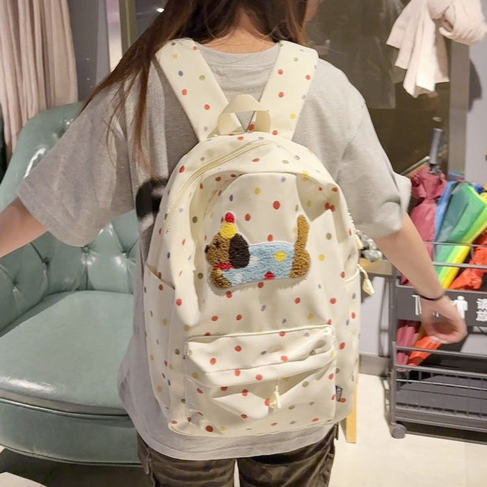 Wholesale Cartoon Cute Backpack Bags Casual Polka Dot Schoolbag Large Capacity