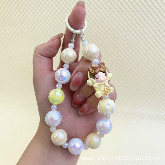 Wholesale Cartoon windmill hand-painted beads mobile phone chain bag decoration pendant accessories mobile phone chain