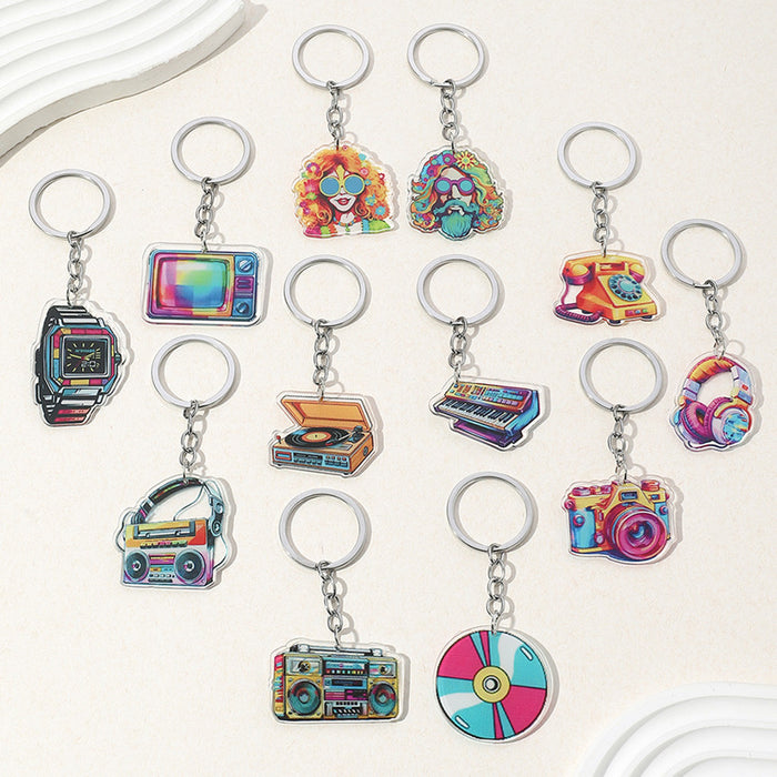 Wholesale European and American Music Festival Series Acrylic Keychain JDC-KC-RongRui012