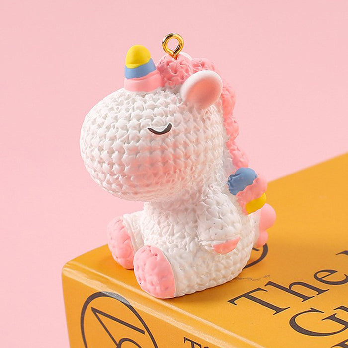 Wholesale Cartoon Resin Unicorn Keychain