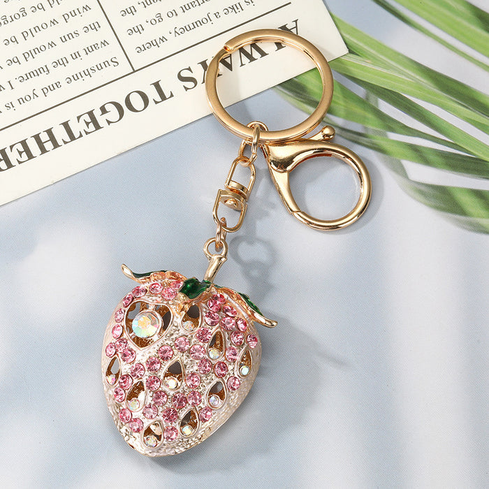 Wholesale Fruit Shaped Metal Keychain Decorative Bag Charm MOQ≥2