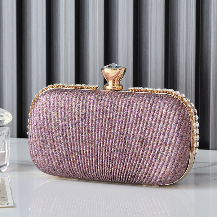 Wholesale Pleated New Banquet Bag One Shoulder Evening Bag Niche Handbag High-end Handbag Hand-held Bag for Women JDC-HB-YX006