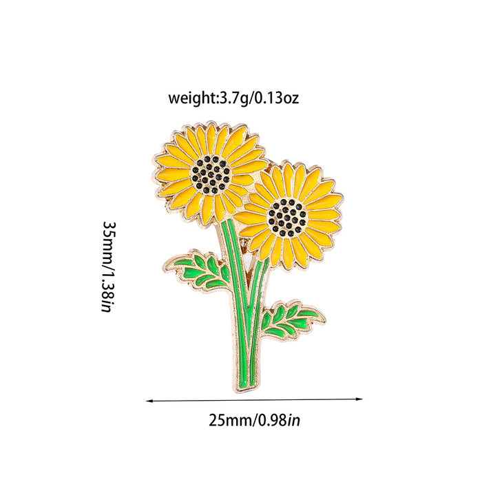 Wholesale Stylish Metal Flower Brooch Pin Elegant Lily Sunflower Poppy Badge Fashion Accessory Boutique Resale Gift