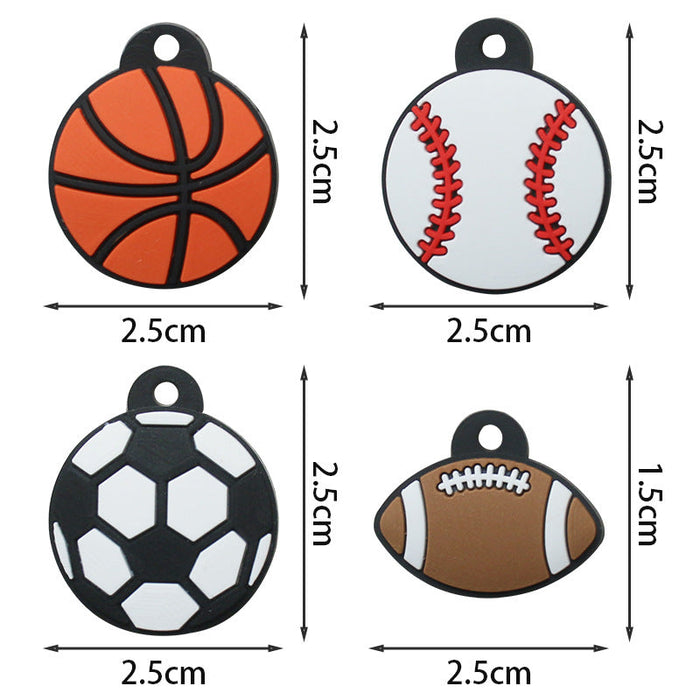 Wholesale Ball Pendants PVC Keychains