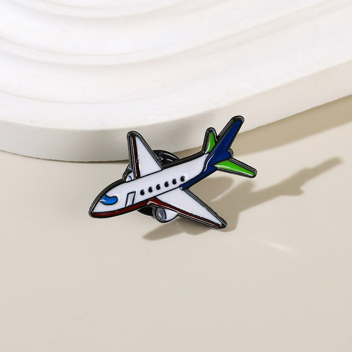 Wholesale Metal 3D Airplane Brooch Electroplated Fighter Jet Pin Fashion Accessory For Clothing And Backpack