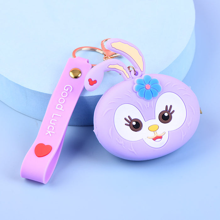 Wholesale Cute Silicone Cartoon Coin Purse Keychain Bag Trendy Unisex Wallet MOQ≥5