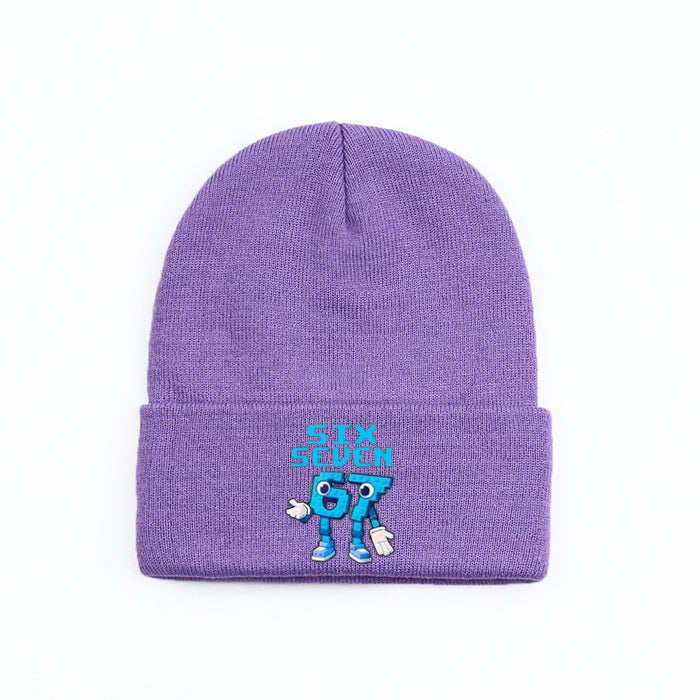 Wholesale Letter pattern knitted hat wool hat warm hat