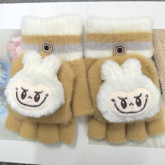 Wholesale Cartoon gloves for children winter flip gloves