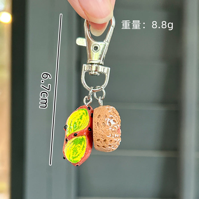 Wholesale French alkaline bread keychain small pendant girls bag student backpack pendant