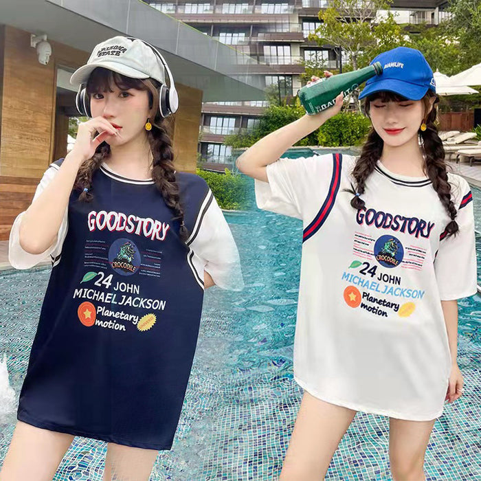 Wholesale Swimwear Women's Split Sports Three-Piece Casual Swimwear Slim-Fit Slimming Body-Covering Belly-Covering Hot Springs