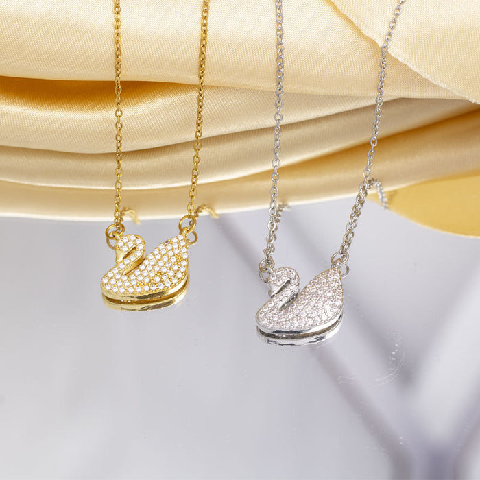 Wholesale Necklace for Women Gemstone Necklace Swan Pendant choker necklace