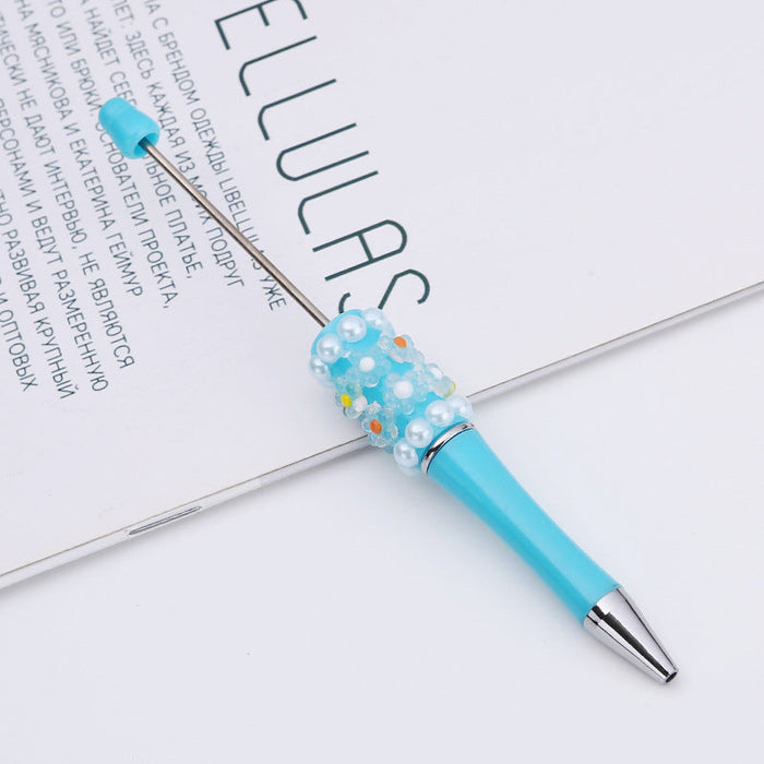 Wholesale Beadable Pens DIY Patch Pearl Flower Beadable Pen JDC-PN-ShuY007