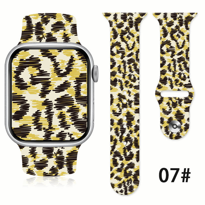 Wholesale Silicone Animal Fur Printed Silicone Watch Strap Wristband JDC-WD-NuoQi031