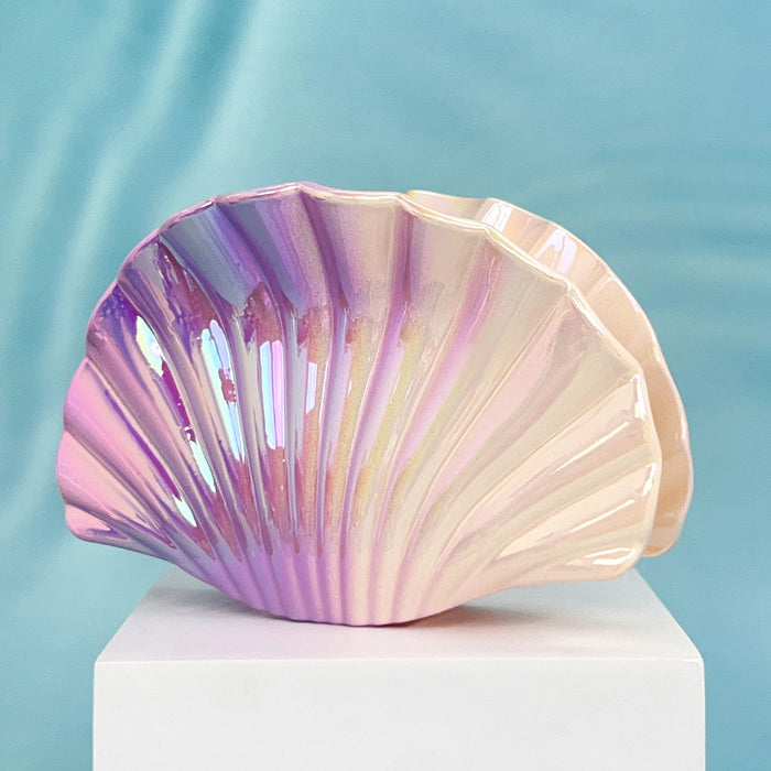 Wholesale Electroplated Plastic Hair Claw Clip with Gradient Shell Design Boutique